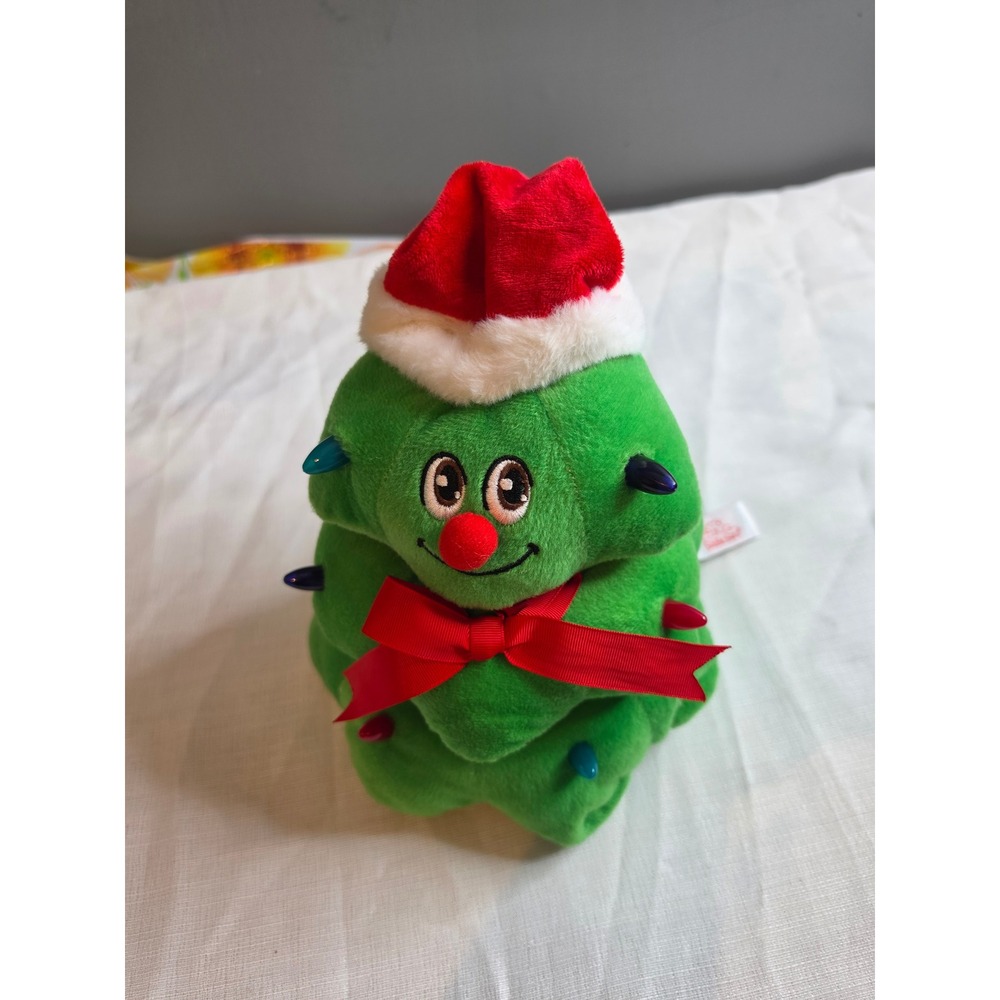 Cuddle Barn Animated Christmas Tree Plush Sings Lights Up Spins Holiday Decor